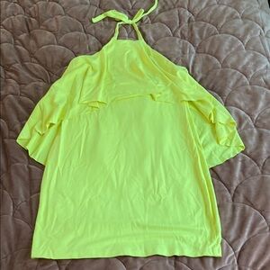 Susana Monaco Yellow Halter Backless Dress